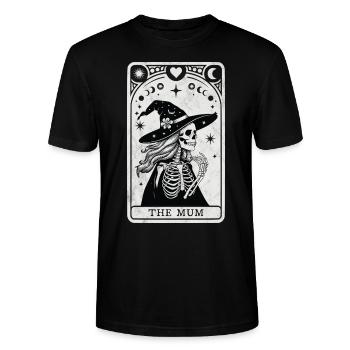 Tarot Mum - Stanley/Stella CRAFTER Unisex Organic T-Shirt - black - Front - Alina (178cm) & Michal (187cm)