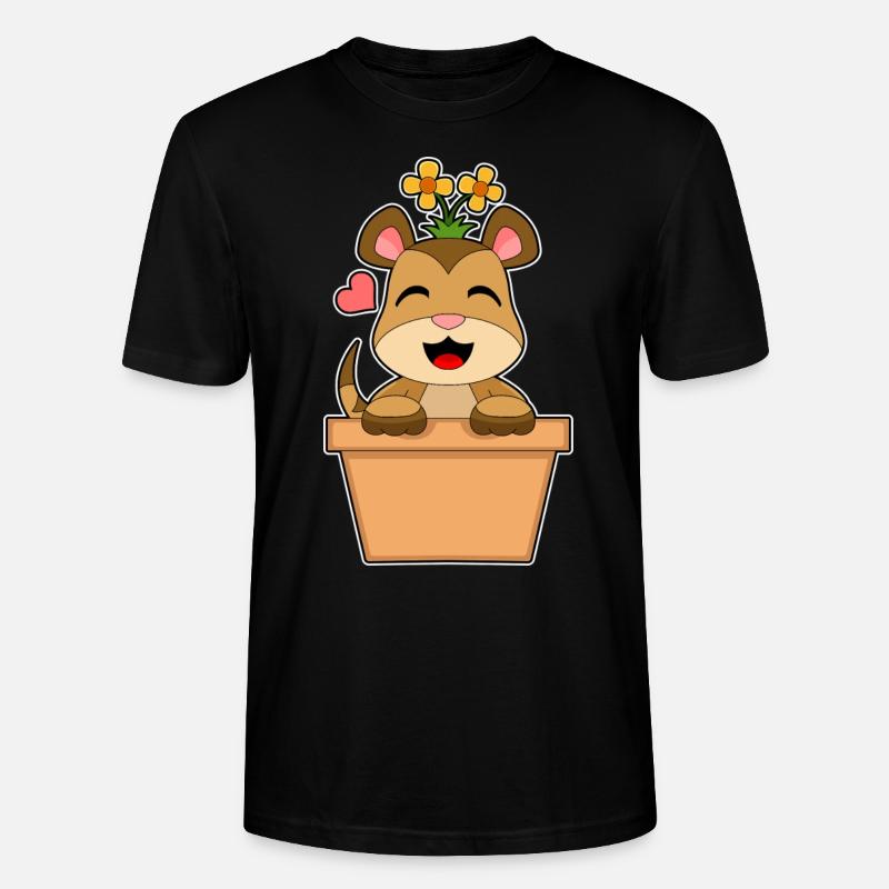 Fleur de suricate - T-shirt bio CRAFTER Stanley Stella Unisexe - noir