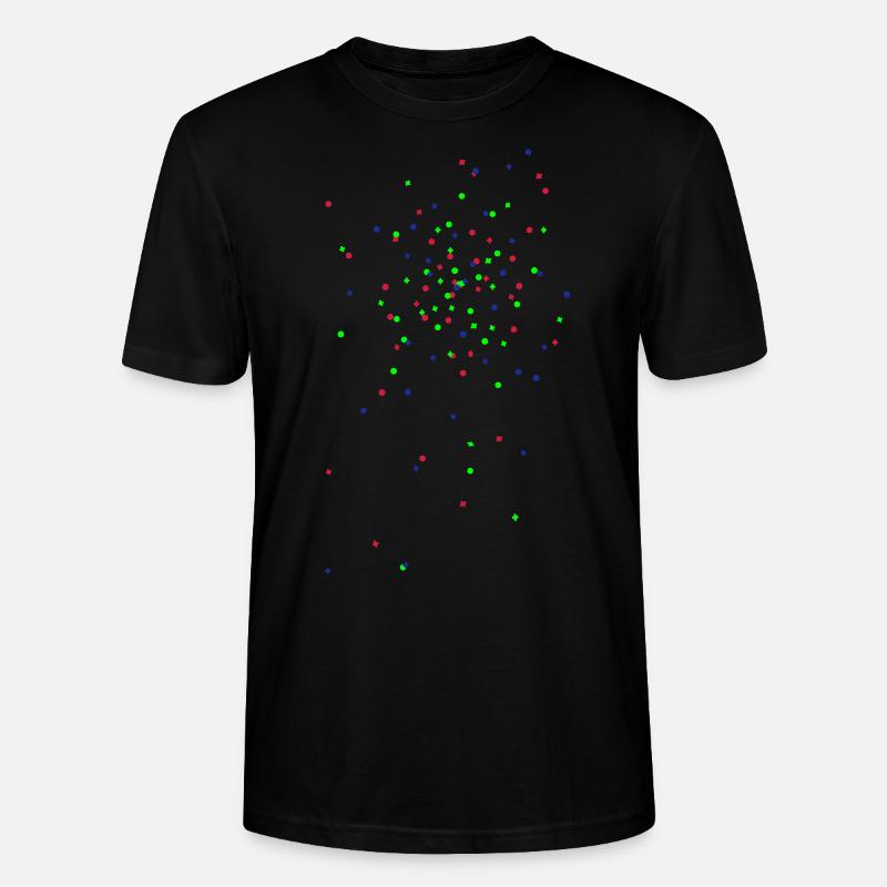 konfetti räppli flocken - Stanley/Stella Unisex Bio-T-Shirt CRAFTER - Schwarz