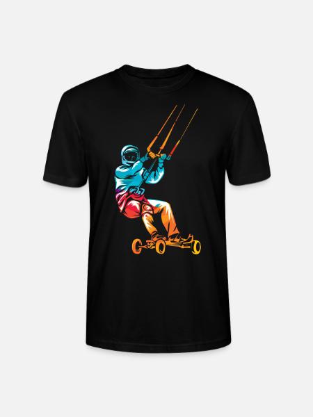 Kite landboarding - Stanley/Stella CRAFTER Unisex Organic T-Shirt - black