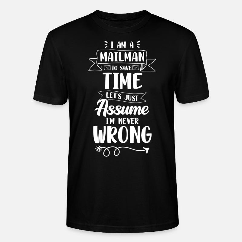 Briefträger Beruf Kurier - Stanley/Stella Unisex Bio-T-Shirt CRAFTER - Schwarz