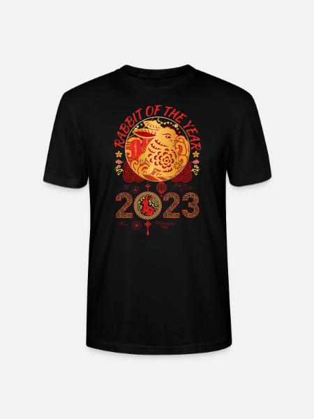 Chinese New Year - Stanley/Stella CRAFTER Unisex Organic T-Shirt - black