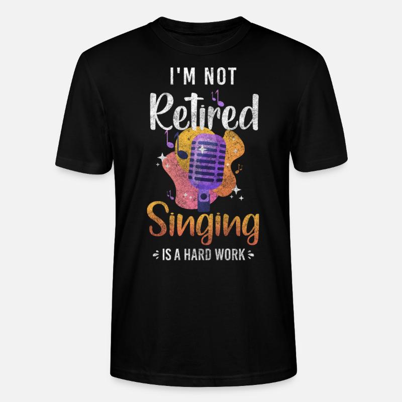 Chanteur Mélodie Partition Microphone - T-shirt bio CRAFTER Stanley Stella Unisexe - noir