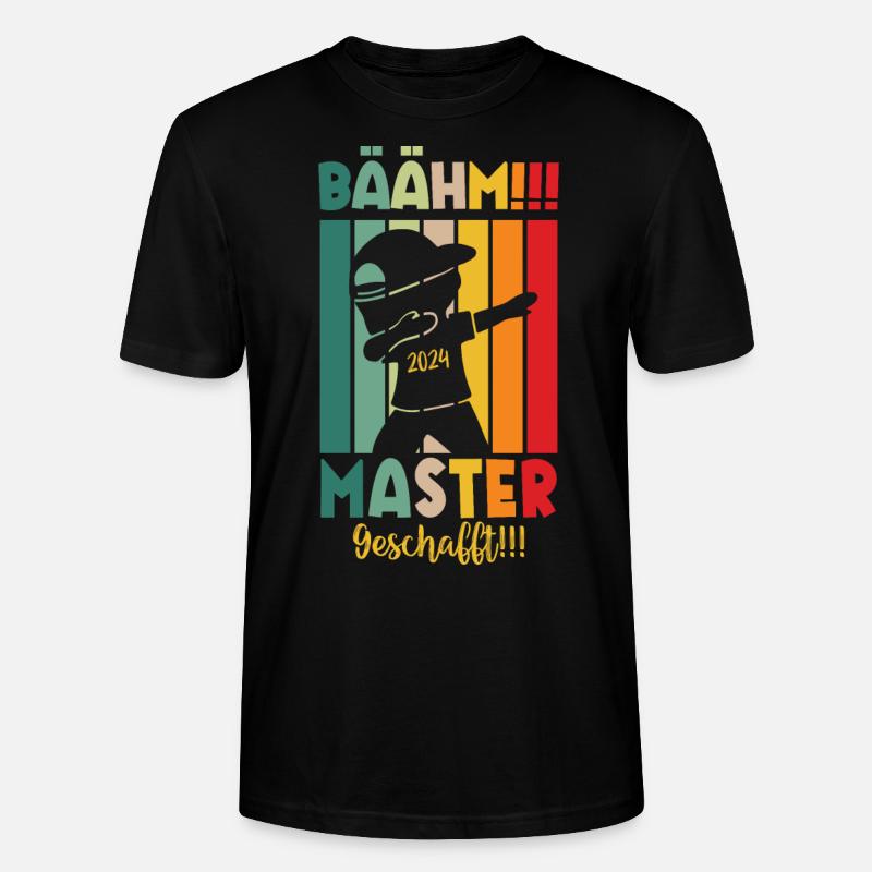 Master Masterabsolvent Masterabschluss Geschenk - Stanley/Stella Unisex Bio-T-Shirt CRAFTER - Schwarz