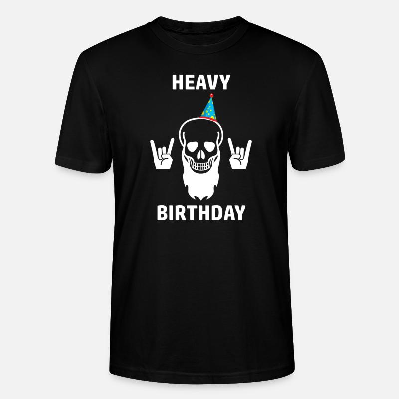 Heavy Birthday - Stanley/Stella Unisex Bio-T-Shirt CRAFTER - Schwarz