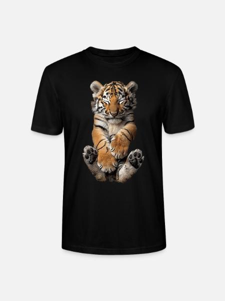 Tiger - Stanley/Stella Unisex Bio-T-Shirt CRAFTER - Schwarz