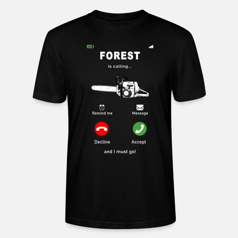 Der Wald ruft - Stanley/Stella Unisex Bio-T-Shirt CRAFTER - Schwarz