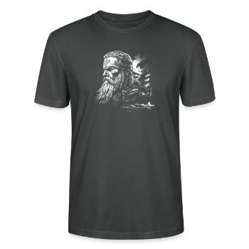 Wikinger Skandinavien Seefahrer - Stanley/Stella Unisex Bio-T-Shirt CRAFTER - Anthrazit - Vorne - Alina (178cm) & Michal (187cm)