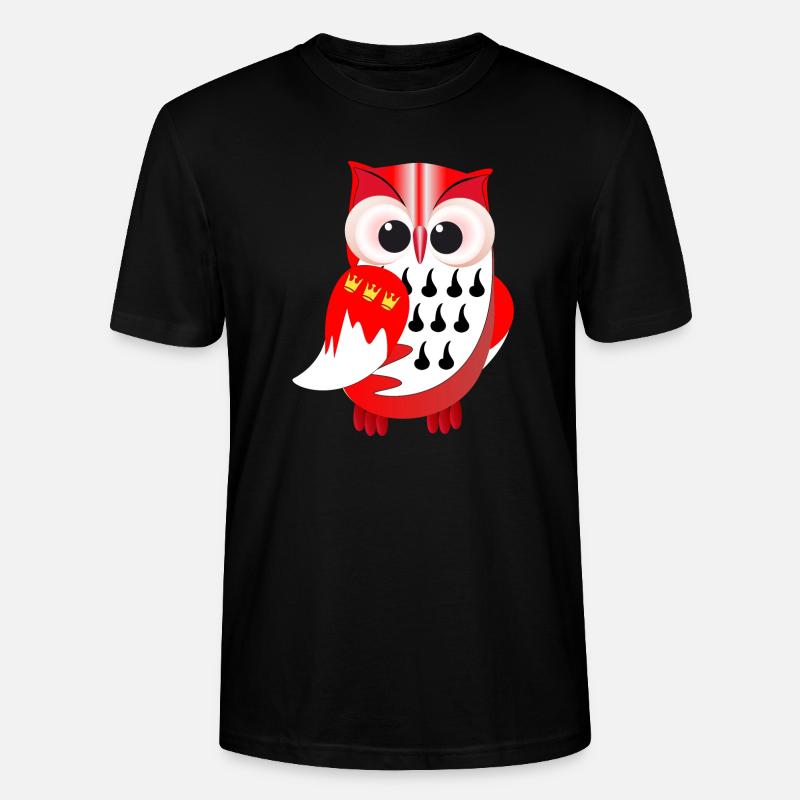 Eule auf Kölsch - Stanley/Stella Unisex Bio-T-Shirt CRAFTER - Schwarz