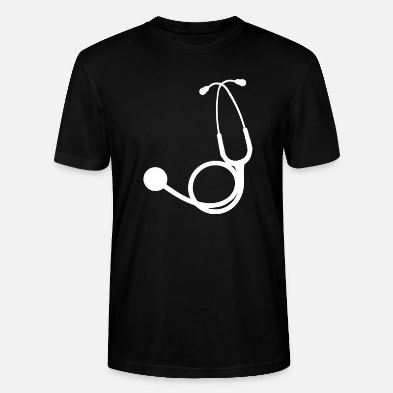 Le stéthoscope | Stethoscope white - T-shirt bio CRAFTER Stanley Stella Unisexe - noir