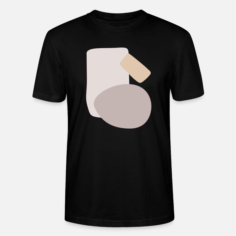 Abstract design different shapes - Stanley/Stella CRAFTER Unisex Organic T-Shirt - black