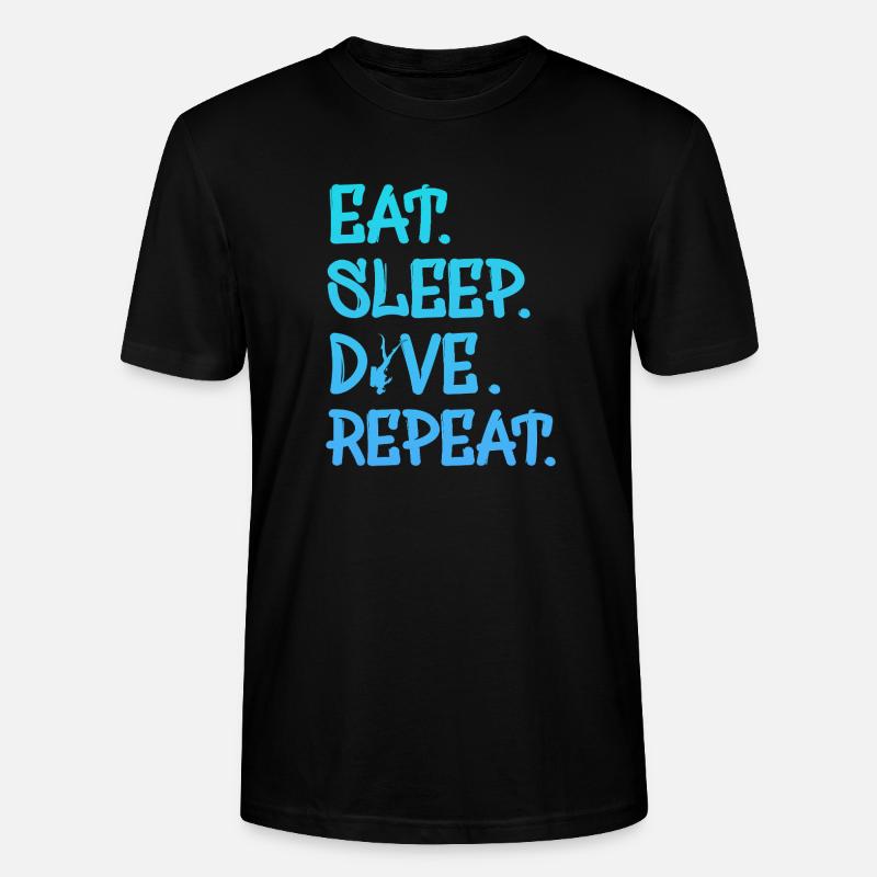 Eat Sleep Dive Repeat - Stanley/Stella Unisex Bio-T-Shirt CRAFTER - Schwarz