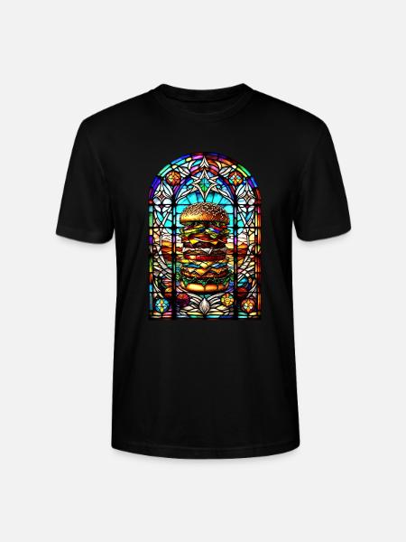 Perfekter Burger im Farbglas-Stil - Stanley/Stella Unisex Bio-T-Shirt CRAFTER - Schwarz