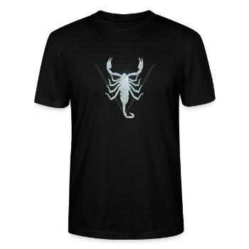 Sternzeichen Skorpion - Stanley/Stella Unisex Bio-T-Shirt CRAFTER - Schwarz - Vorne - Alina (178cm) & Michal (187cm)