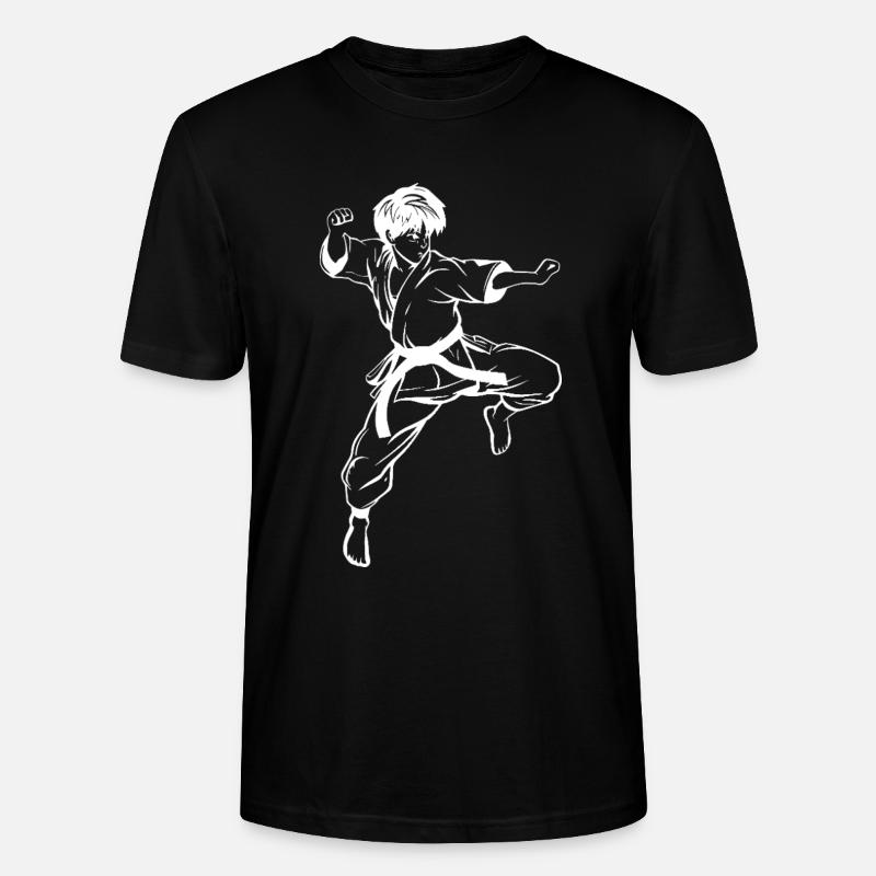 Croquis de karaté garçon - T-shirt bio CRAFTER Stanley Stella Unisexe - noir