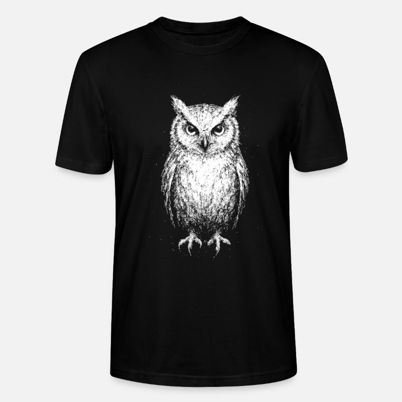 Eule - Stanley/Stella Unisex Bio-T-Shirt CRAFTER - Schwarz