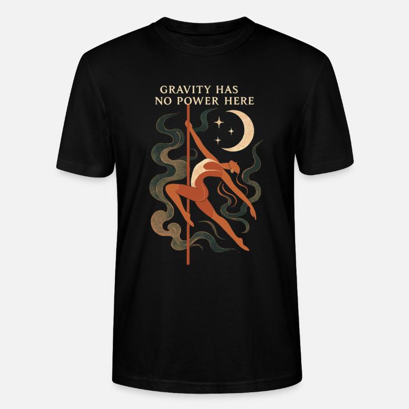 Schwebende Pole-Dance-Frau – Gravity has no power - Stanley/Stella Unisex Bio-T-Shirt CRAFTER - Schwarz