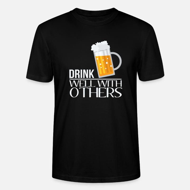 Drink well with others - Stanley/Stella Unisex Bio-T-Shirt CRAFTER - Schwarz