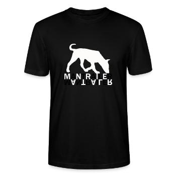 Mantrailer Hund Hunde - Stanley/Stella Unisex Bio-T-Shirt CRAFTER - Schwarz - Vorne - Alina (178cm) & Michal (187cm)