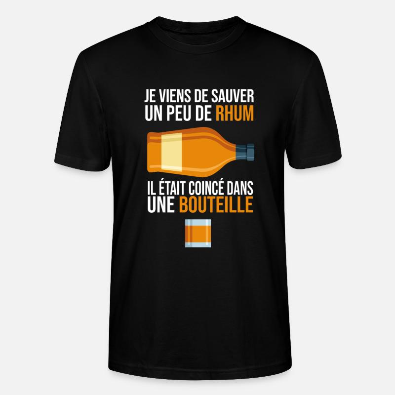Ich habe gerade Rum gespart - Stanley/Stella Unisex Bio-T-Shirt CRAFTER - Schwarz