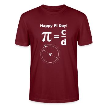 Mathe Pi - T-shirt bio CRAFTER Stanley Stella Unisexe - bordeaux - Devant - Alina (178cm) & Michal (187cm)