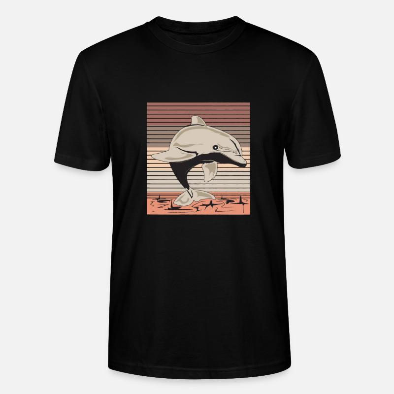 dauphin - T-shirt bio CRAFTER Stanley Stella Unisexe - noir