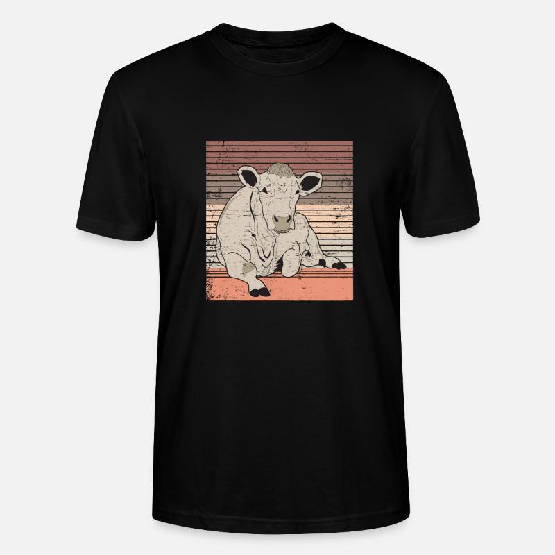 vache - T-shirt bio CRAFTER Stanley Stella Unisexe - noir