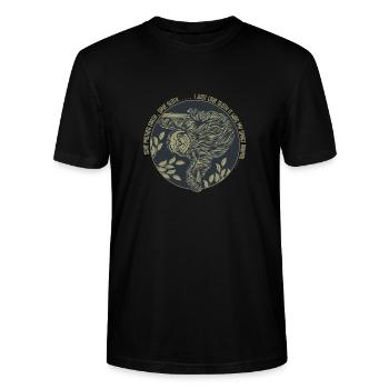 Faultier - Stanley/Stella Unisex Bio-T-Shirt CRAFTER - Schwarz - Vorne - Alina (178cm) & Michal (187cm)