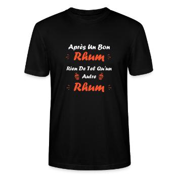 Rhum - T-shirt bio CRAFTER Stanley Stella Unisexe - noir - Devant - Alina (178cm) & Michal (187cm)