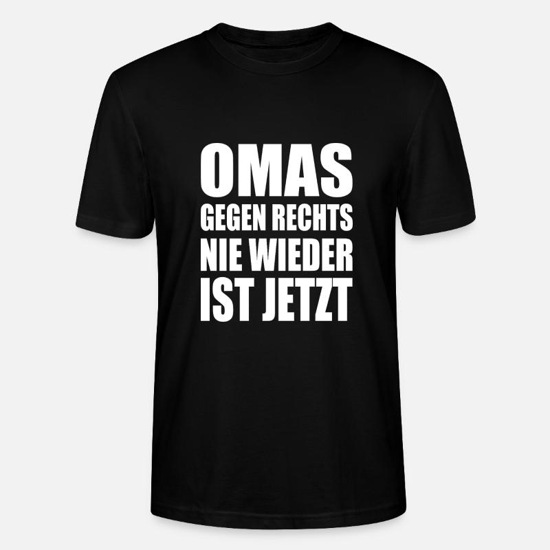 Omas gegen rechts - Stanley/Stella Unisex Bio-T-Shirt CRAFTER - Schwarz