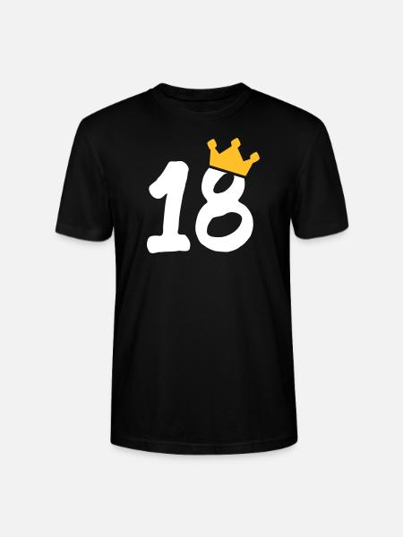 18 corona 18 compleanno 18 anni - Maglietta unisex ecologica CRAFTER di Stanley/Stella - nero