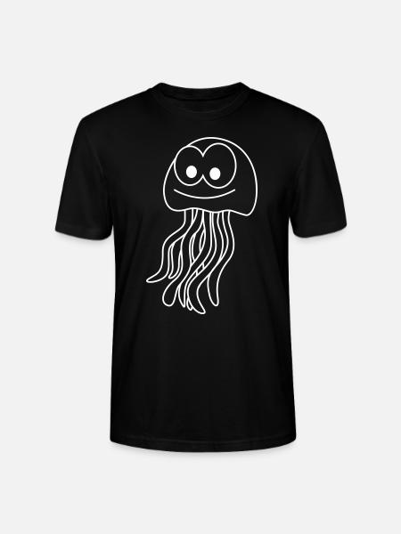 Qualle Comic Tier - Stanley/Stella Unisex Bio-T-Shirt CRAFTER - Schwarz