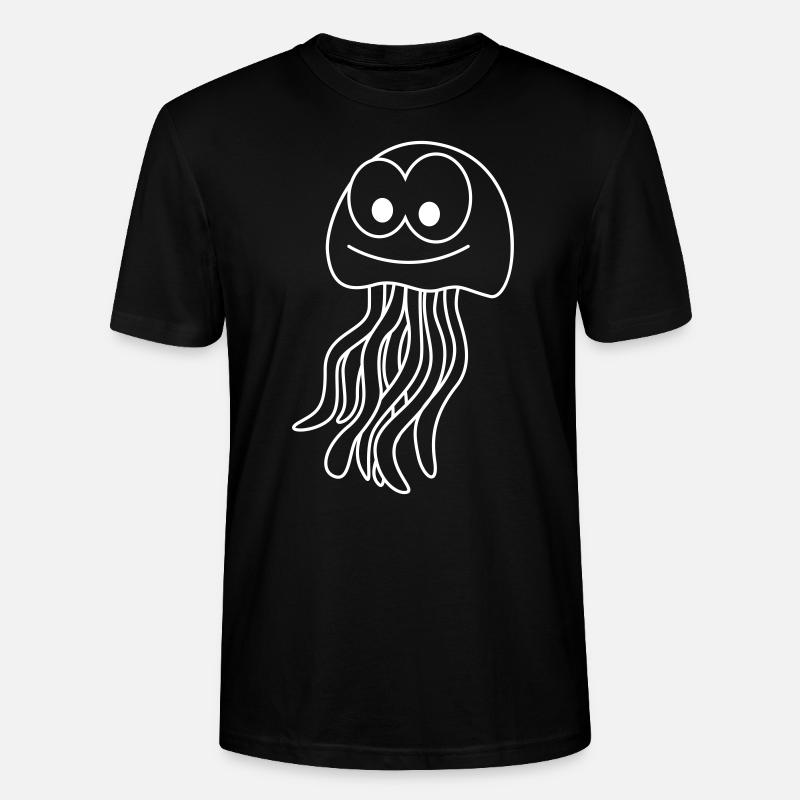 Qualle Comic Tier - Stanley/Stella Unisex Bio-T-Shirt CRAFTER - Schwarz