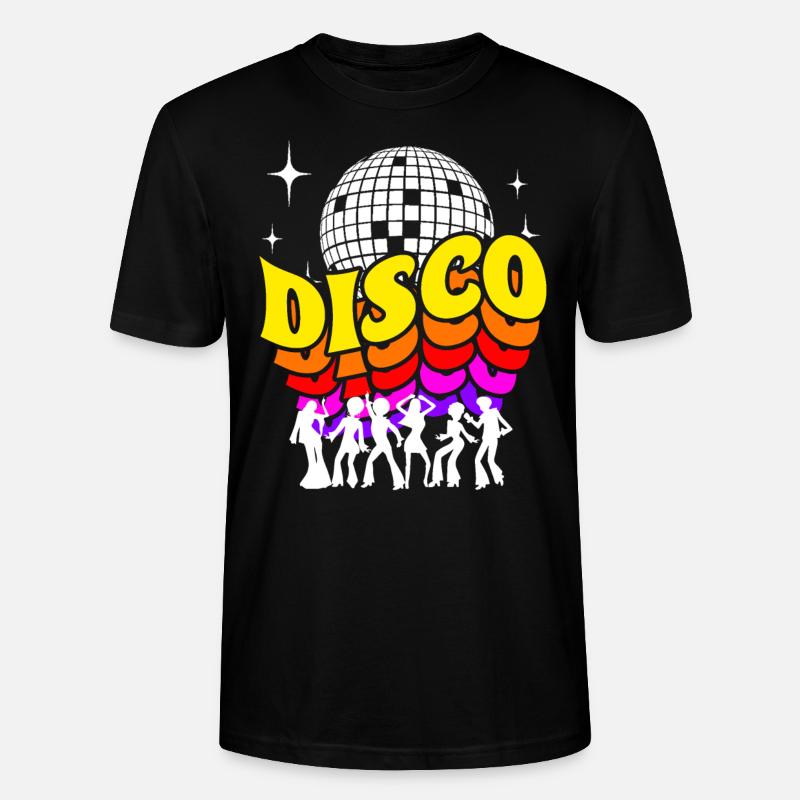 Chemise rétro Disco 70s - T-shirt bio CRAFTER Stanley Stella Unisexe - noir