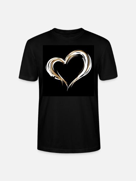 Coeur - T-shirt bio CRAFTER Stanley Stella Unisexe - noir