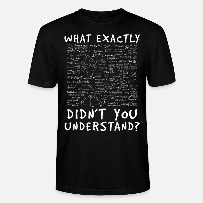 Professeur de mathématiques - T-shirt bio CRAFTER Stanley Stella Unisexe - noir