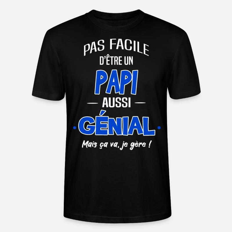 PAPI - T-shirt bio CRAFTER Stanley Stella Unisexe - noir