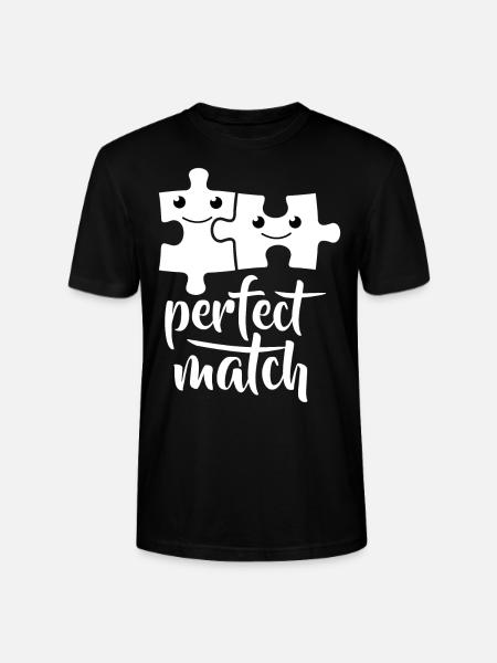 Söta pusselbitar Perfect Match Puzzle säger - Ekologisk T-shirt CRAFTER unisex från Stanley/Stella - svart