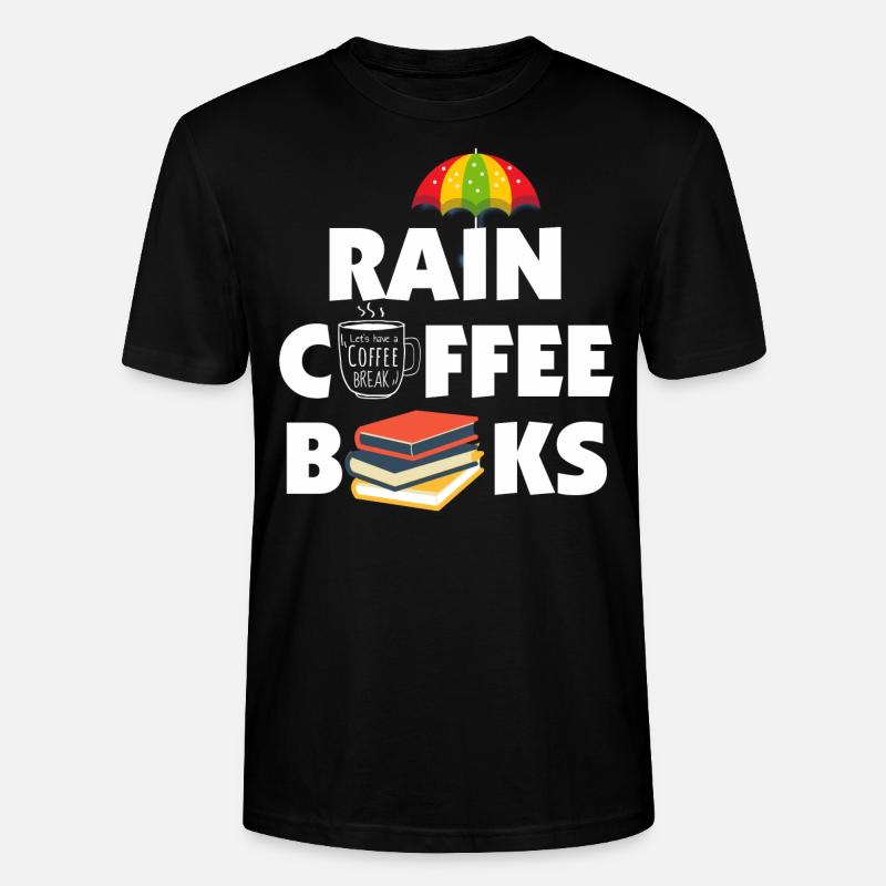 Livres de café de pluie - T-shirt bio CRAFTER Stanley Stella Unisexe - noir