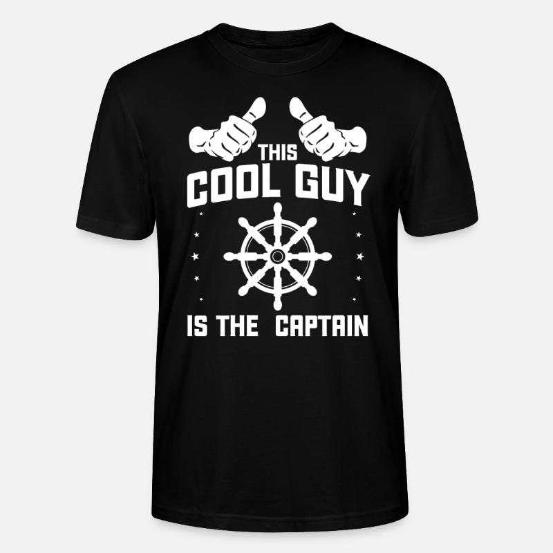 Captain Captain Sailing Gift - Stanley/Stella CRAFTER Unisex Organic T-Shirt - black