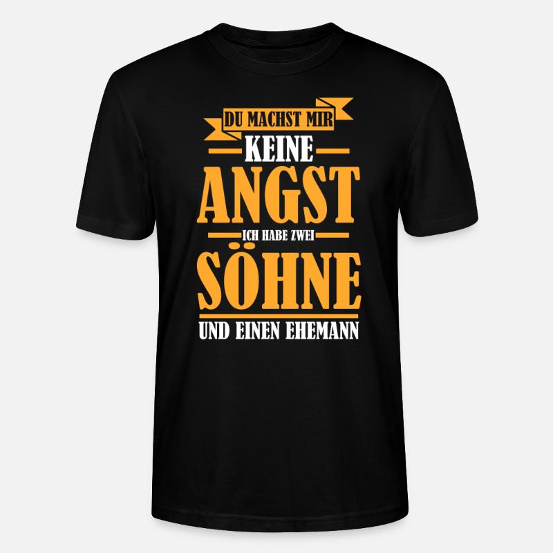 Mama Ehemann 2 Söhne Geschenk - Stanley/Stella Unisex Bio-T-Shirt CRAFTER - Schwarz