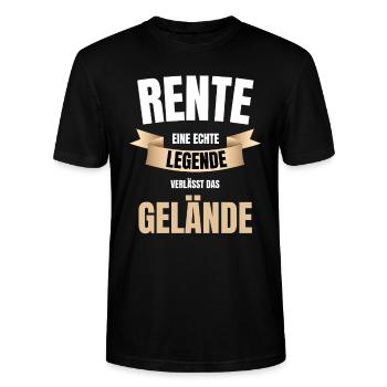 Rente 2021 Renten Shirt Lustiger Spruch - Stanley/Stella Unisex Bio-T-Shirt CRAFTER - Schwarz - Vorne - Alina (178cm) & Michal (187cm)