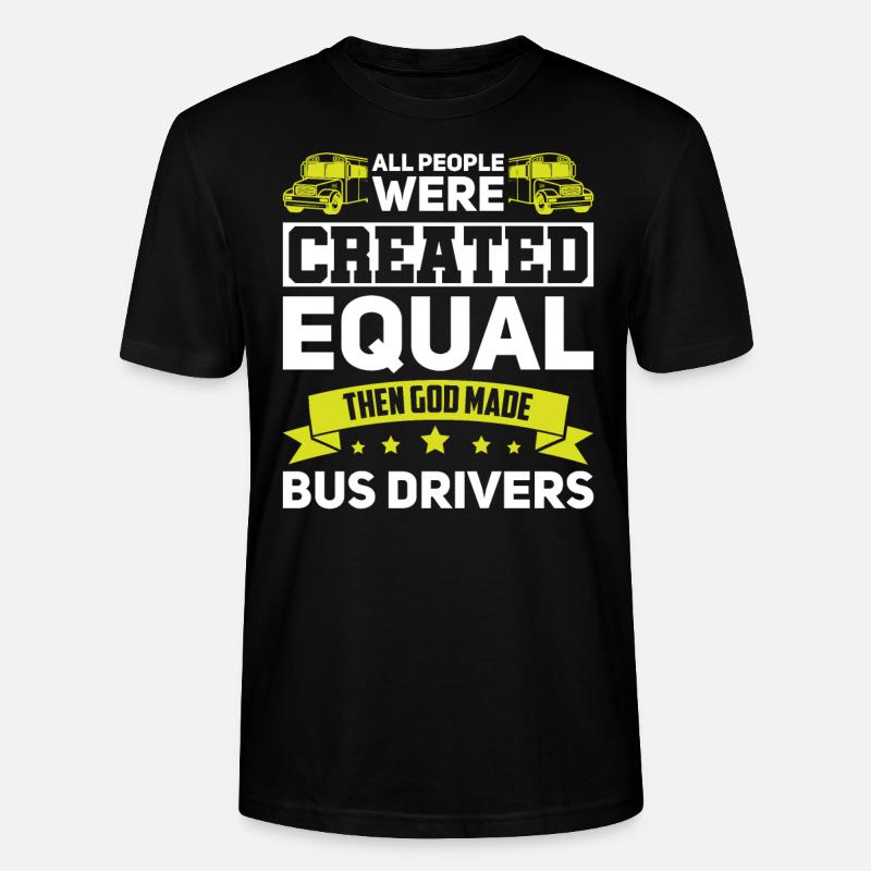 Busfahrer Busfahrer Schule Busfahrer Geschenk - Stanley/Stella Unisex Bio-T-Shirt CRAFTER - Schwarz