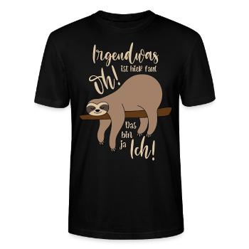 irgendwas ist hier faul - Stanley/Stella Unisex Bio-T-Shirt CRAFTER - Schwarz - Vorne - Alina (178cm) & Michal (187cm)