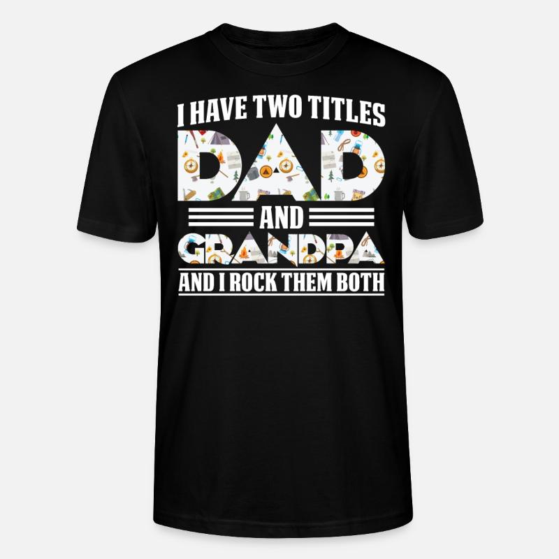 Papa Opa Camping Geschenk - Stanley/Stella Unisex Bio-T-Shirt CRAFTER - Schwarz