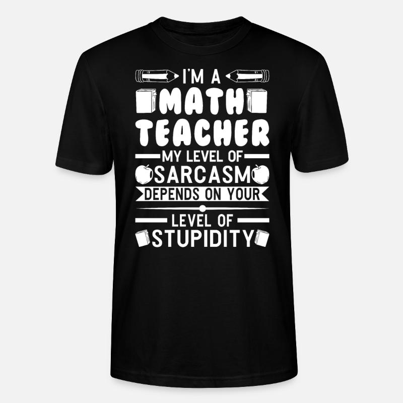 Prof de maths cadeau - T-shirt bio CRAFTER Stanley Stella Unisexe - noir