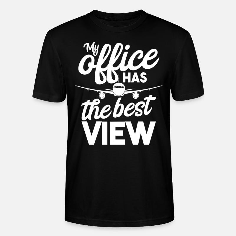 Pilot Piloten Flugzeug Geschenk - Stanley/Stella Unisex Bio-T-Shirt CRAFTER - Schwarz