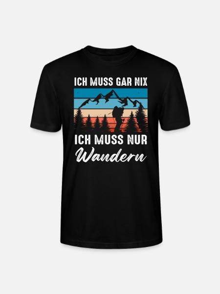 Wandern Bergsteigen Wander Geschenk - Stanley/Stella Unisex Bio-T-Shirt CRAFTER - Schwarz