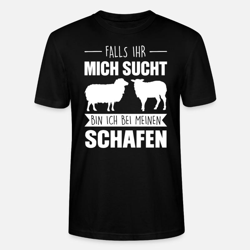Schafe Schaf Schäfer Geschenk - Stanley/Stella Unisex Bio-T-Shirt CRAFTER - Schwarz