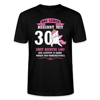 30. Geburtstag Frau 30 Jahre Geschenk - Stanley/Stella Unisex Bio-T-Shirt CRAFTER - Schwarz - Vorne - Alina (178cm) & Michal (187cm)